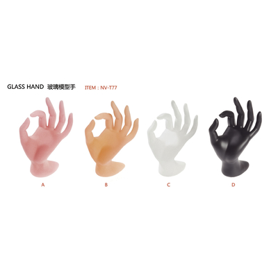 Freier Raum/Rosa-/Schwarz-Nagel-Kunst bearbeitet Handform-Armband-Ring-Ausstellungsstand-Halter O.K. Hand