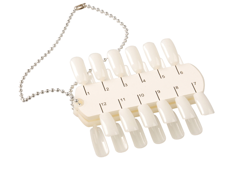 Doppeltes Nagellack-Farbdiagramm der Seiten-24Tips mit Kette/Nagellack-Anzeige