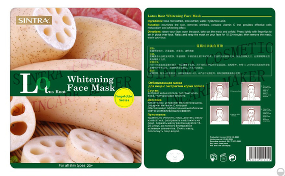 Lotus-Wurzel-Haut, welche befeuchtende/botanische Gesichtsmaske die Gesichtsmaske SC-03 weiß wird