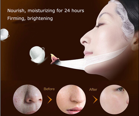 100% natürliche unsichtbare Silk Gesichtsmaske, Hydratisierungsgesichtsmaske weiß werden