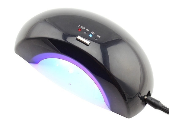Schwarze UVled-Nagel-Lampe mit ABS Plastik-und Edelstahl-Bodenbrett