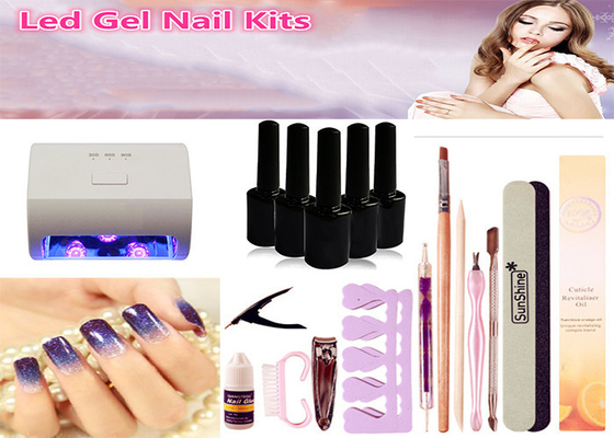 Schnelle Nagel-Lampen-Ausrüstungs-weiße Farbe 6pcs 3 des Trockner-9W LED 1 in den UVgel-Nagel-Sätzen