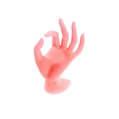 Freier Raum/Rosa-/Schwarz-Nagel-Kunst bearbeitet Handform-Armband-Ring-Ausstellungsstand-Halter O.K. Hand