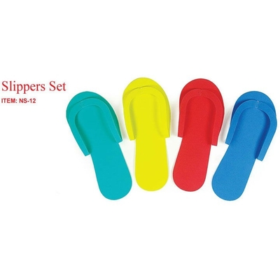 blau/Gelb/rote Nagel-Kunst-Werkzeug-Wegwerfpediküre-Schaum-Pantoffelsatz