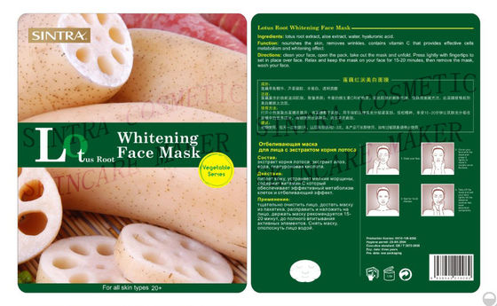 Lotus-Wurzel-Haut, welche befeuchtende/botanische Gesichtsmaske die Gesichtsmaske SC-03 weiß wird