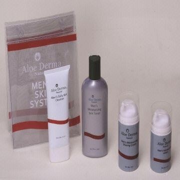 Die Hautpflege der Männer, gemacht von der organischen Aloe Vera, für Gesichtsreiniger, Rasierschaum, Lotion, Haut-Toner