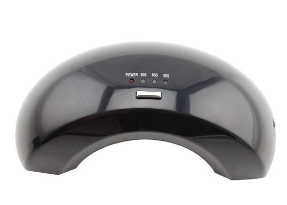 Schwarze UVled-Nagel-Lampe mit ABS Plastik-und Edelstahl-Bodenbrett