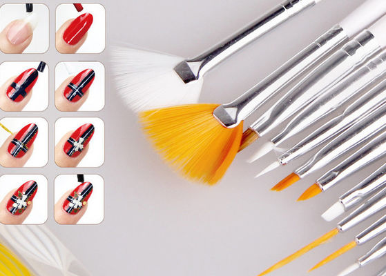 15-teiliger synthetischer dünner Nagel-Kunst-Bürsten-Satz/Nagel-Kunst-Fächerpinsel