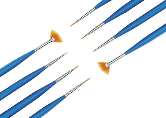 Kosmetische blaue Nagel-Kunst-Entwurfs-Bürsten, 4-teilige kosmetische Nagel-Kunst-Bürste